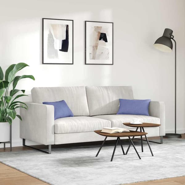 Sofakuddar 2 pcs Jeansblå 50 x 30 cm tyg