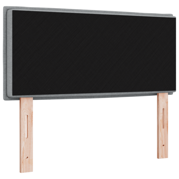 LED huvuddyna med LED-ljusslingor Ljusgrå 100 cm tyg