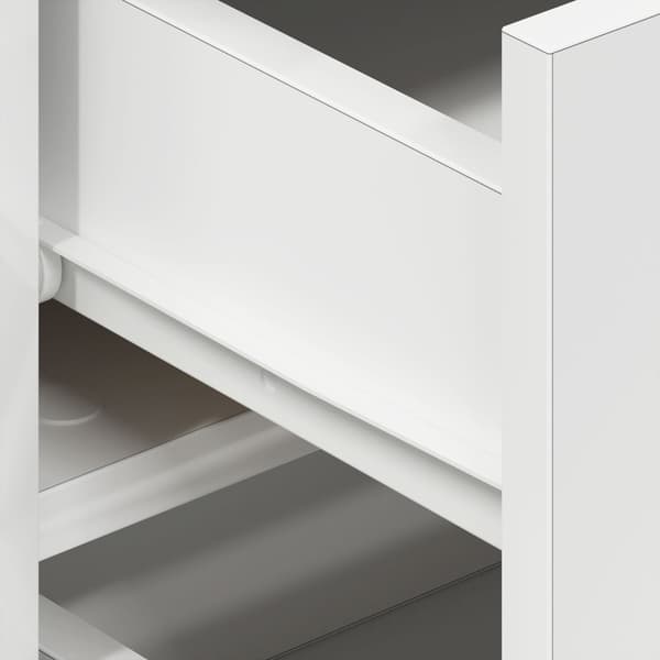 Sideboard med låda Vit 120 x 36 x 69 cm Konstruerat trä