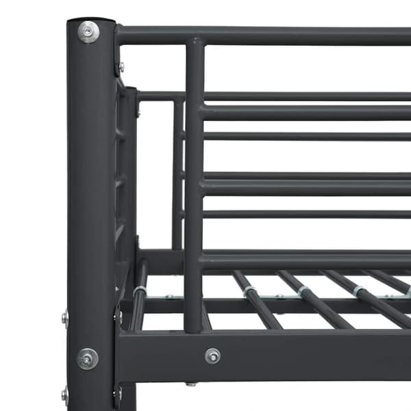 Våningssäng svart metall 90x200 cm