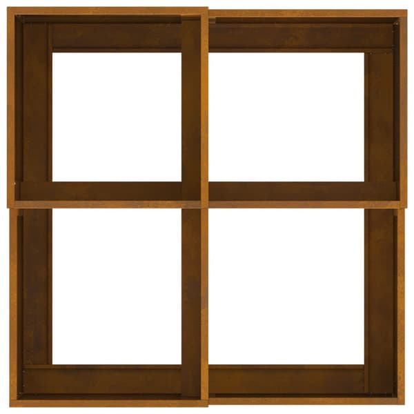 Trädgårdsplanterare Rostig 100 x 100 x 48 cm