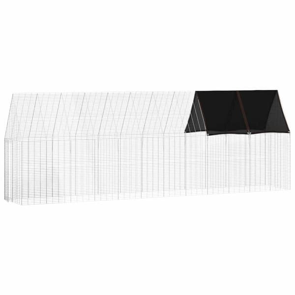 Hönshus 2 pcs Silver 600 x 100 x 210 cm Galvaniserat Stål