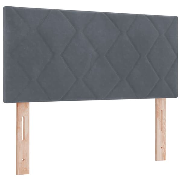 Bäddfjäder med madrass Mörkgrå 90 x 200 cm Sammet