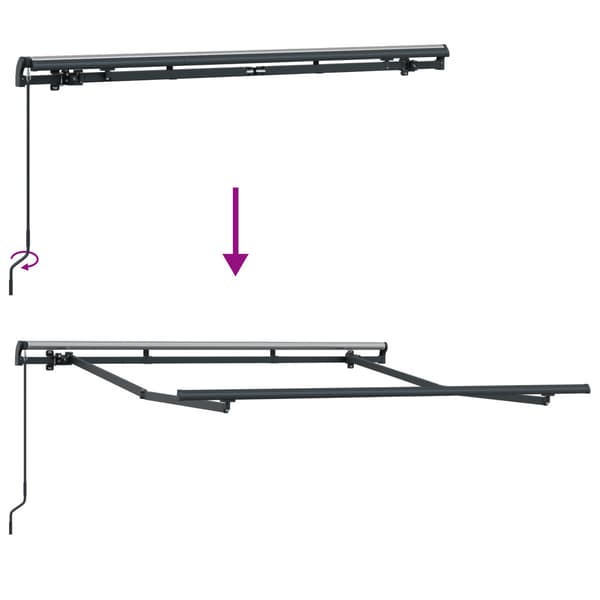 Markisram Antracit 2,5 x 2 m Metall