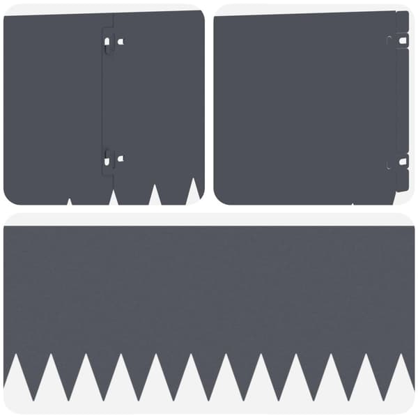 Kant för gräsmatta 10 pcs 103 x 25 cm Stål Antracit