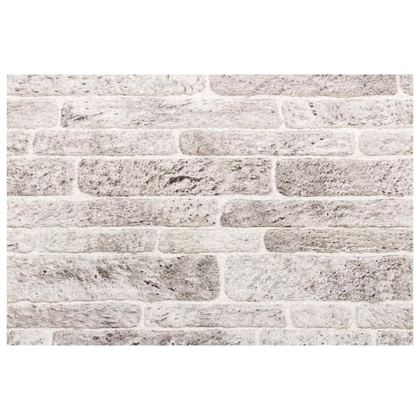 Väggpaneler 10 st 100 x 50 cm Ljusgrå och vit. EPS Skum