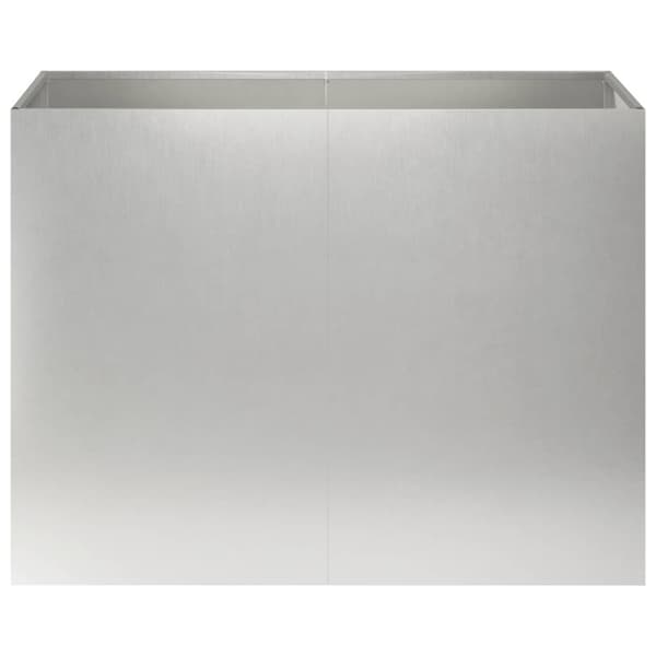 Trädgårdsplanterare Silver 80 x 40 x 60 cm Rostfritt stål