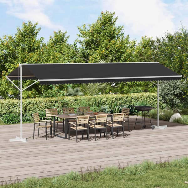 Fristående markis Antracit 6 x 3 m Polyester
