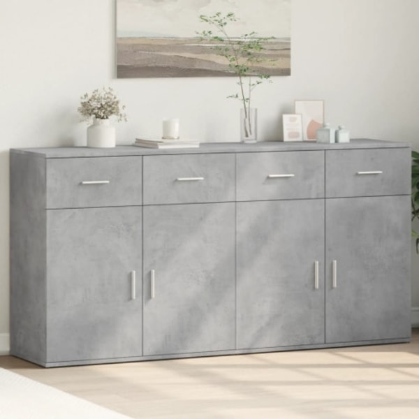 Skänkar 2 st betonggrå 79x38x80 cm konstruerat trä