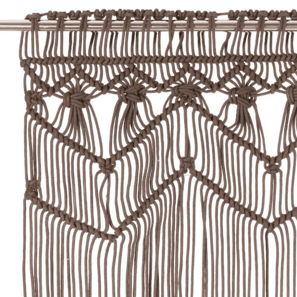 Gardin makramé taupe 140x240 cm bomull