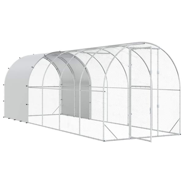 Hönsgård Silver 600 x 200 x 200 cm Galvaniserat stål