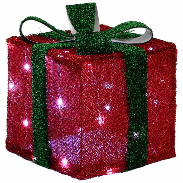 Ljusande julklapp 3 st 64 LED-lampor Kallvit