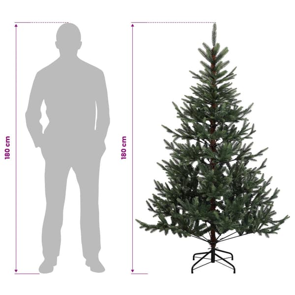 Plast Hingad Julgran 180 cm 300 LED-lampor Varmvit