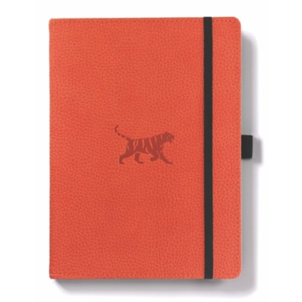 Dingbats A5+ Wildlife Orange Tiger Notebook - Graph