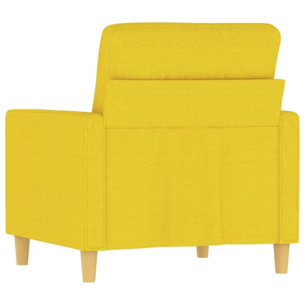 Fåtölj ljusgul 60 cm tyg