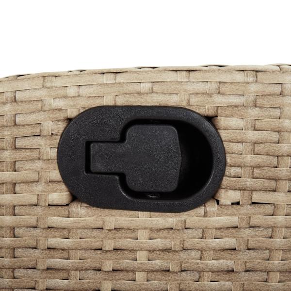 Bistrogrupp med dynor 3 delar beige konstrotting