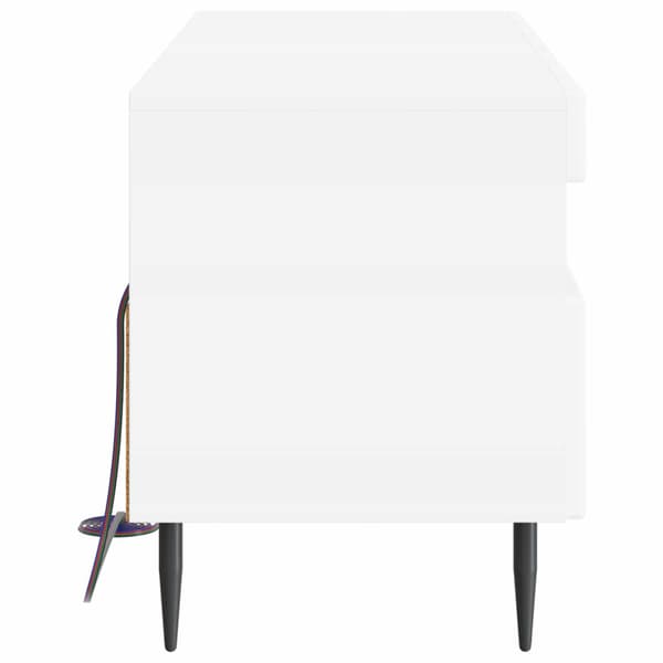 LED TV-skåp Vit högglans Konstruerat trä