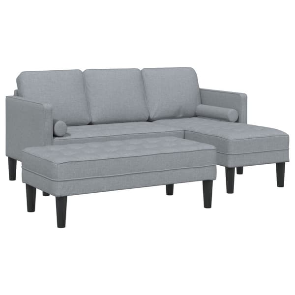 Soffset 2 st Ljusgrå Polyester