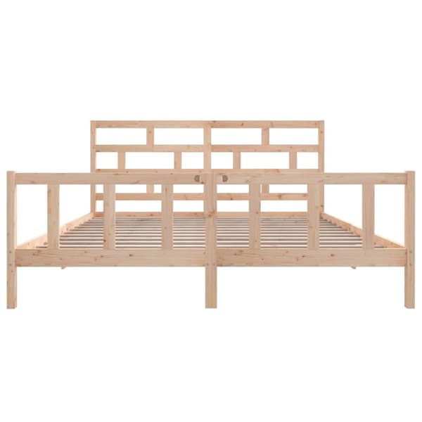 Sängram massiv furu 200x200 cm