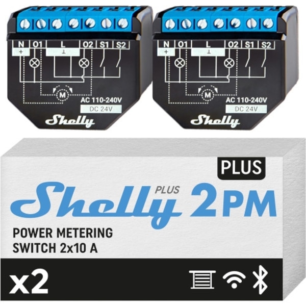 Shelly - Plus 2PM (Dual Pack) - Elevate Your Smart Home Experience