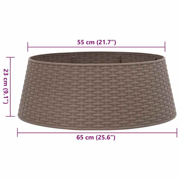 Julgranskrage brun Ø65x23 cm plast