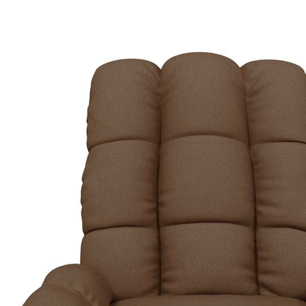 Massagefåtölj brun tyg