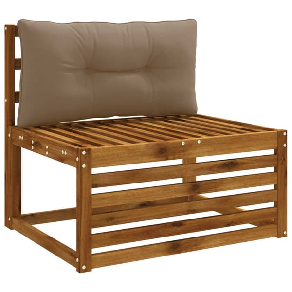 Ryggkudde PUTTEN 100% Polyester Taupe 80 x 40 x 10 cm