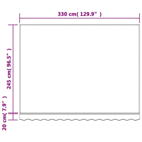 Ersättningstyg för markis orange och blå 3,5x2,5 m polyester
