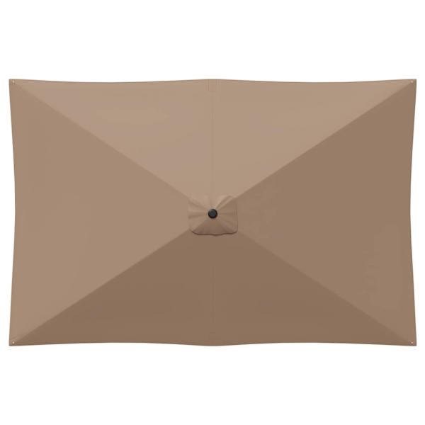 Trädgårdsparasol 200 x 300 cm Polyester Rektangulär Taupe