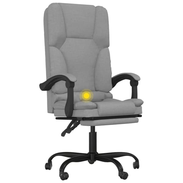 Kontorsstol med massage ljusgrå tyg
