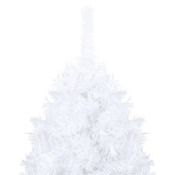 Plastgran med tjocka grenar vit 210 cm PVC