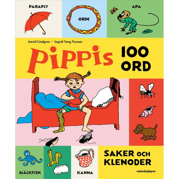 Pippis 100 ord, saker och klenoder (bok, board book)