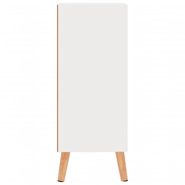 Skänk vit högglans 60x30x72 cm konstruerat trä