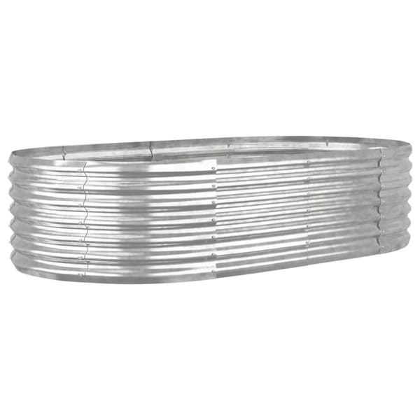 Odlingslåda galvaniserat stål 152x80x36 cm silver