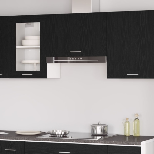 Hängskåp i Svart Ek - 60x31x60 cm, Tillverkat av Konstruerat trä