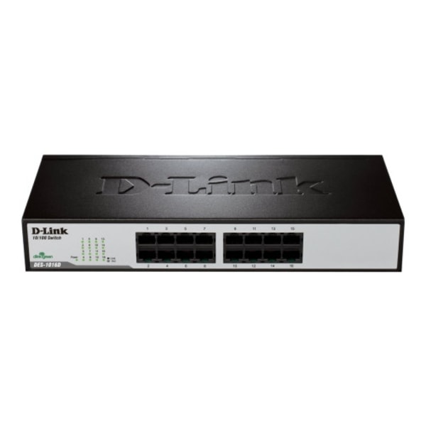 D-Link DES 1016D - switch - 16 portar