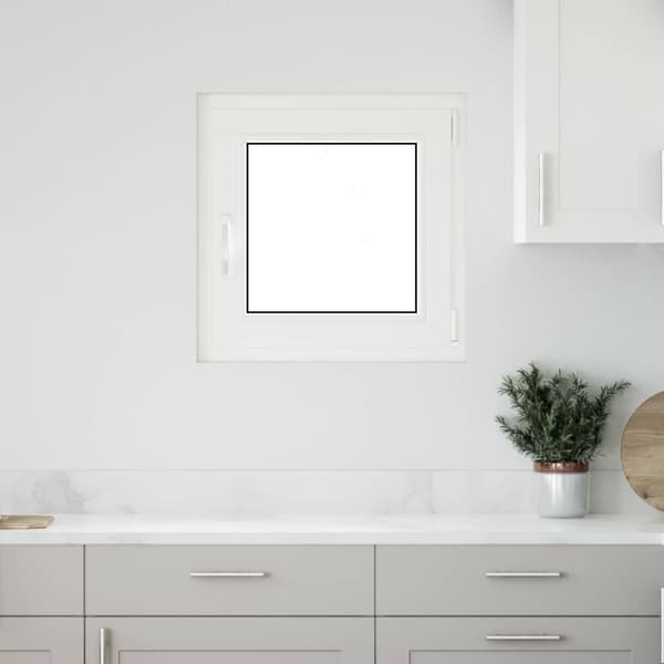 Källarfönster RISOR Vit 60 x 60 cm PVC och glas