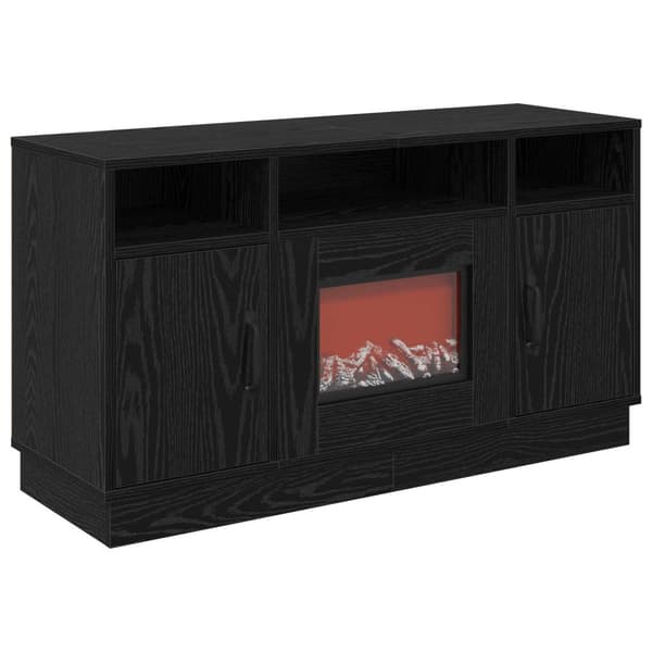 Elektrisk eldstad Svart ek 100 x 33 x 55 cm Konstruerat trä
