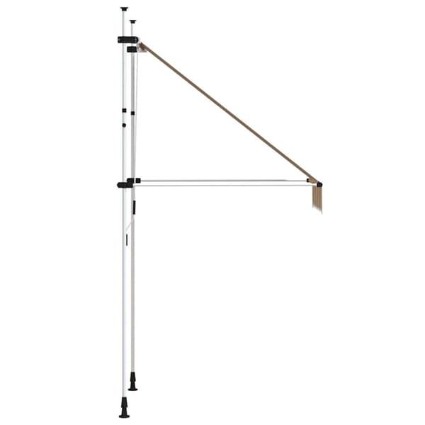 Markis manuellt infällbar 100 cm gula och blå ränder