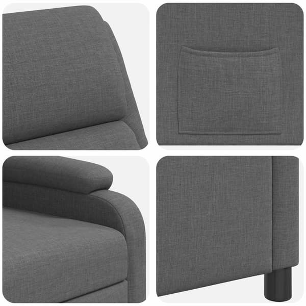 Recliner Mörkgrå Tyg