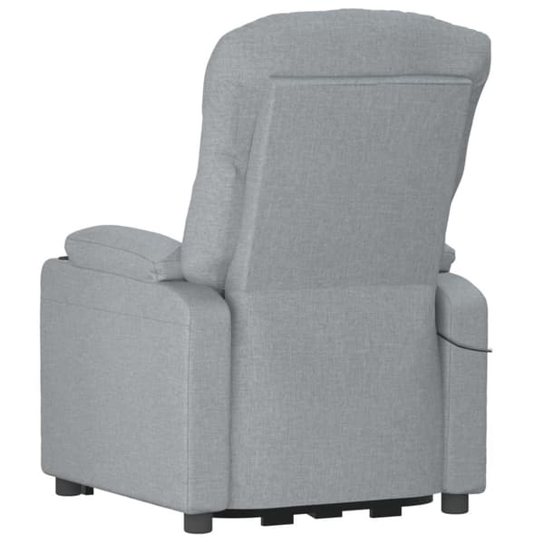 Elektrisk reclinerfåtölj ljusgrå tyg