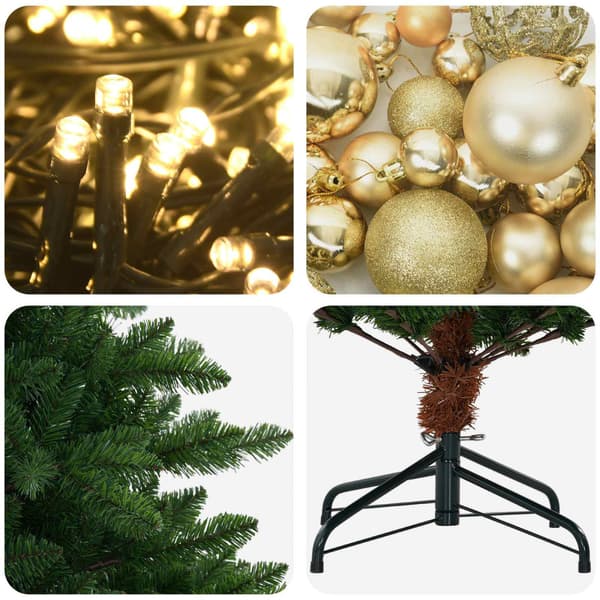 Artificial Christmas Tree with Bauble 150 cm 150 LED-lampor