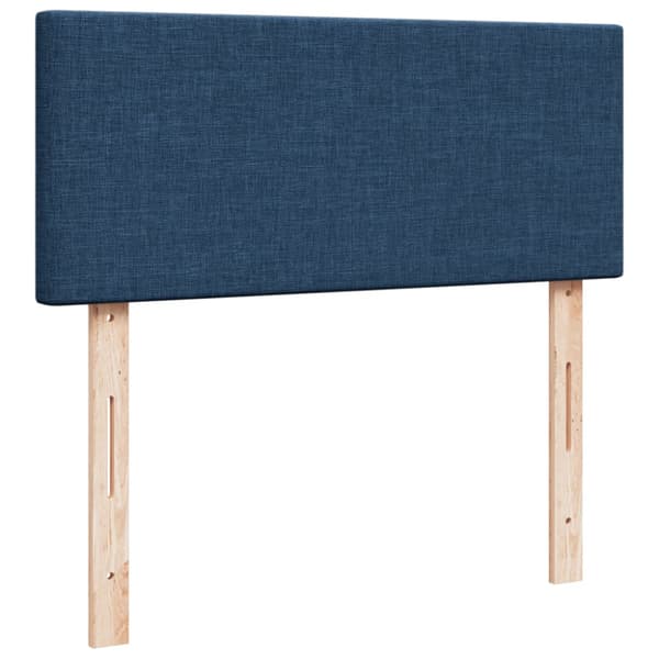 Ramsäng med madrass blå 120x190 cm tyg