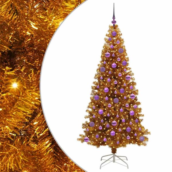 Julgran Guld 180 cm PET