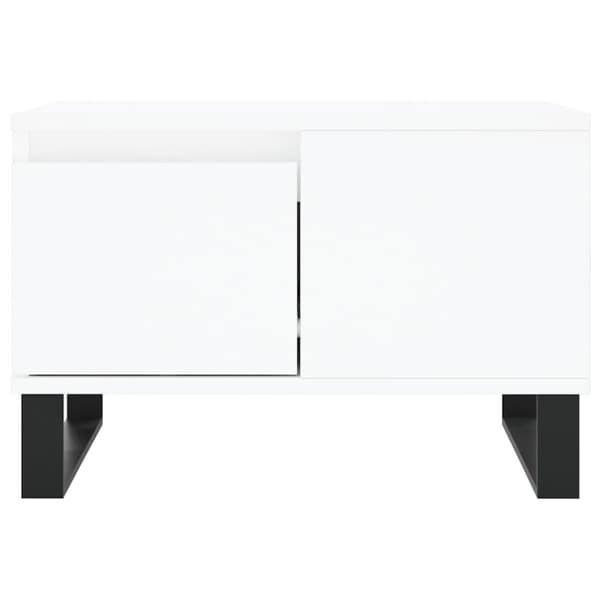 Soffbord vit 55x55x36,5 cm konstruerat trä