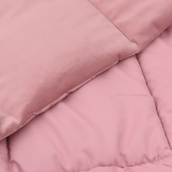 Vinter Täcke Quiltad Rosa 200 x 220 cm Mikrofiber