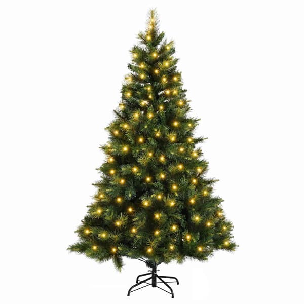 Plast Hingad Julgran 210 cm 300 LED-lampor Varmvit