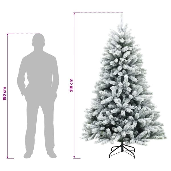 Plast Hingad Julgran 210 cm 300 LED-lampor Varmvit