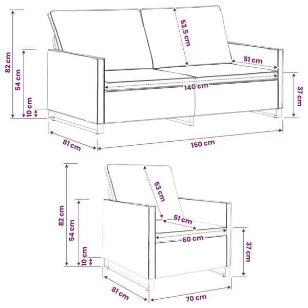 Soffset 2 st Brun Faux mockatyg
