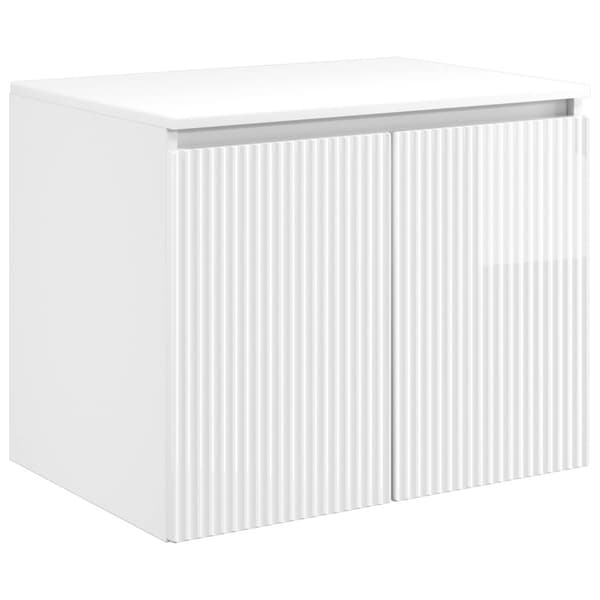 Badrumsskåpsset 3 st Vit högglans 49,5 x 44,5 x 65 cm